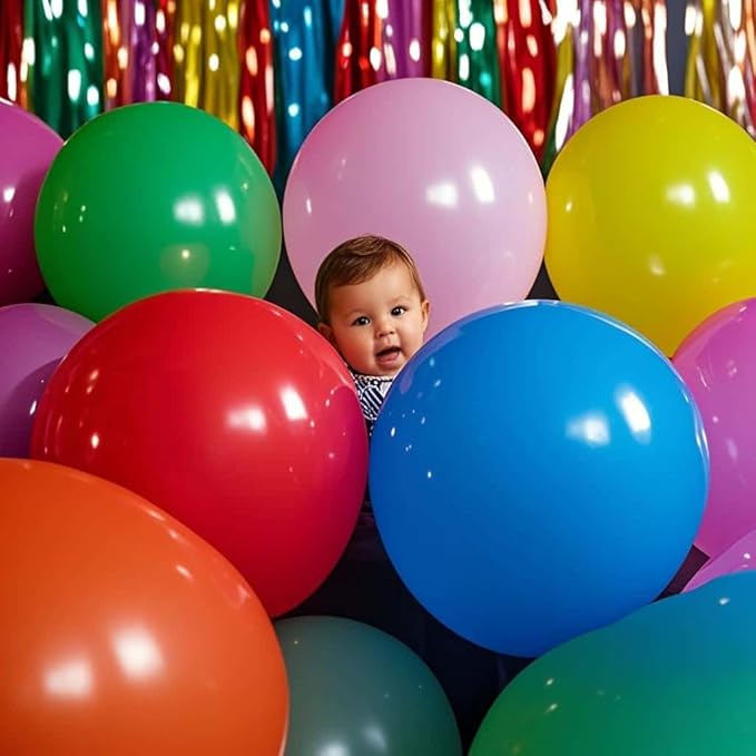 60 Pack Giant Round Balloons 36 Inch 20 Kinds Colors Latex Colorful Party Big Balloon Bulk for Various Party Events Decorations