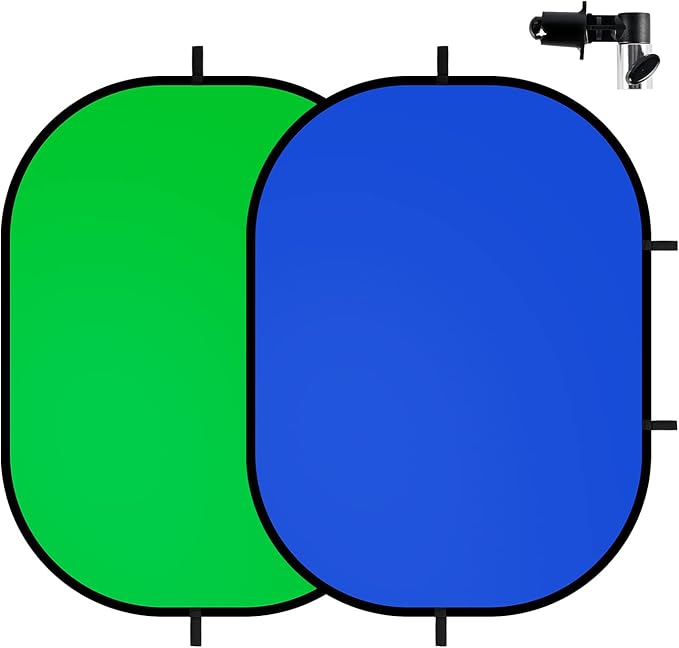 Selens 3x5ft Green Screen Backdrop for Photography, 2-in-1 Collapsible Background Panel with Clip and Carry Bag for YouTube Videos Photo Studio Props