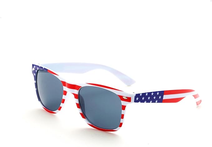 Fsmiling Bulk American Sunglasses USA Flag Sunglasses Patriotic Sunglasses-10/24Pack