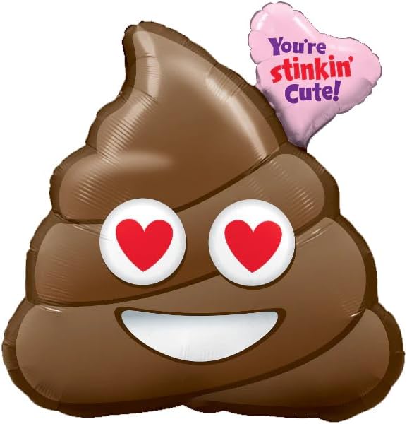 PMU Valentines Day Mylar - Foil Balloons for Special Events, You're Stinkin' Cute 31 Inch Balloon Photo Props Party Decoration and Accessories (10/Pkg) Pkg/1