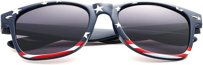Fsmiling Bulk American Sunglasses USA Flag Sunglasses Patriotic Sunglasses-10/24Pack