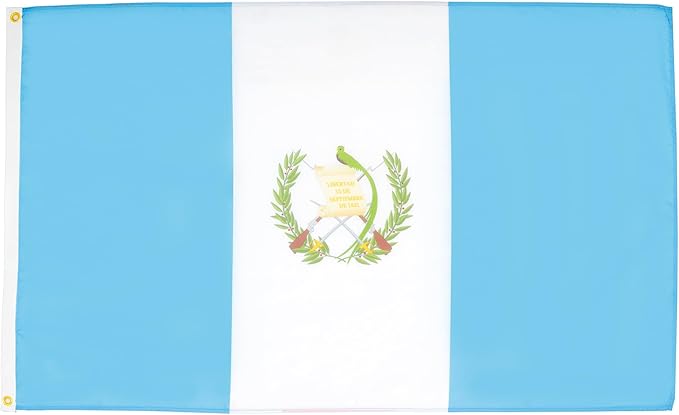 AZ FLAG Set of 10 Guatemala Flags – 90 x 60 cm – Guatemalan Flag 100% Polyester with Integrated Metal Eyelets