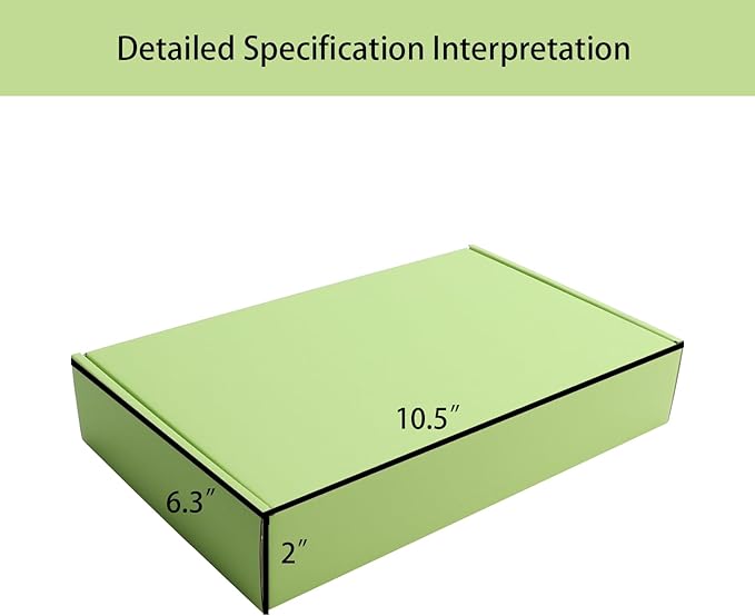 Tea Green Shipping Packaging MEIANJU L10.5xW6.3xH2 inch Hard Corrugated Cardboard Shipping Boxs Gift Wrap Box for Bridesmaid,Anniversary