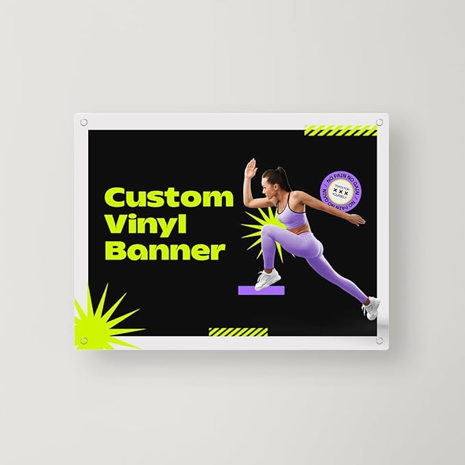 Customizable Vinyl Banner – Personalized Outdoor/Indoor Event Signage for Birthdays, Weddings, Graduations, Business Promotions – Lightweight, Durable, Weather-Resistant, Full-Color Printing (3'x4' / Horizontal)