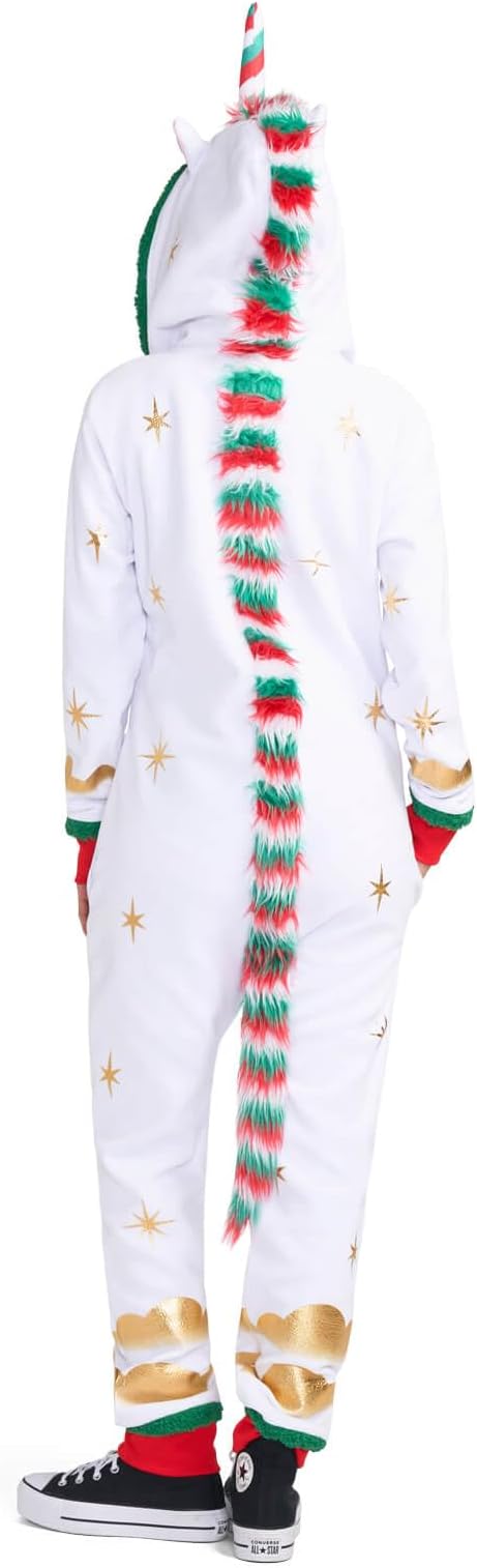 Tipsy Elves Christmas Onesies for Adults - Comfy Unisex Matching Holiday Jumpsuits with Convenient Pockets