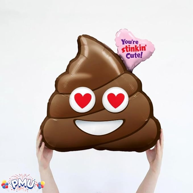 PMU Valentines Day Mylar - Foil Balloons for Special Events, You're Stinkin' Cute 31 Inch Balloon Photo Props Party Decoration and Accessories (10/Pkg) Pkg/1