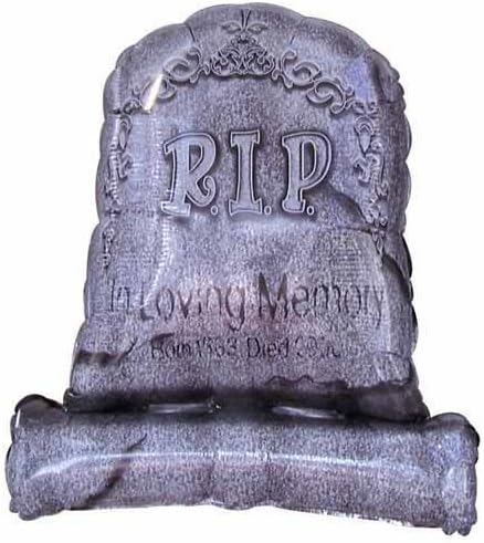 PMU 10pc Halloween Tombstone "RIP In Loving Memory" 30in Foil Balloon