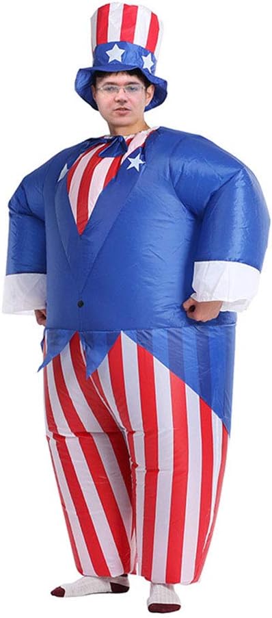 Uncle Sam Blow up Inflatable Costume for 4th of July Independence Day Patriotic President Election Party Decorations Photo Booth Props