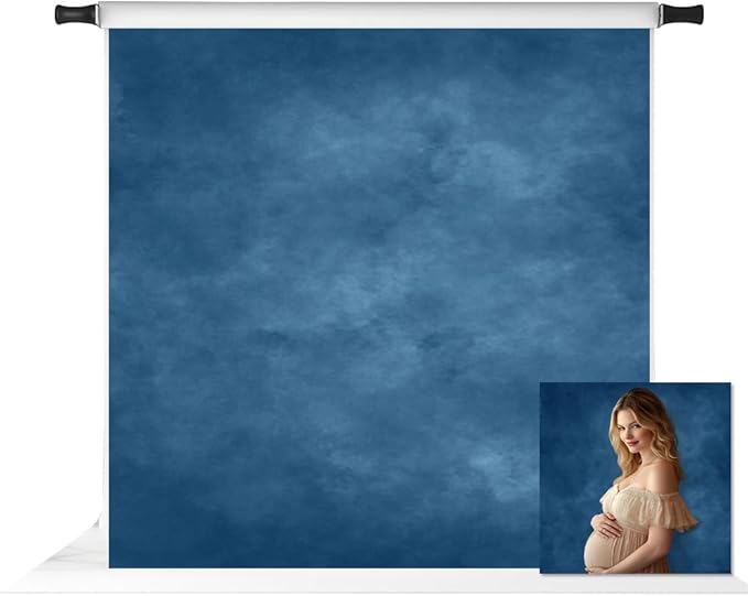 Kate 8x8ft Blue Abstract Photography Backdrop Headshots Portrait Background Studio Blue Backdrops