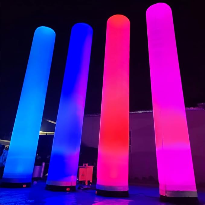 8.2FT Inflatable Lamp Post with Remote Control Bar Party Decorative lamp Changeable to Many Colors Suitable for Wedding Sites, Event Exhibitions, Store Decorations, Birthday Party Etc (1 Piece)