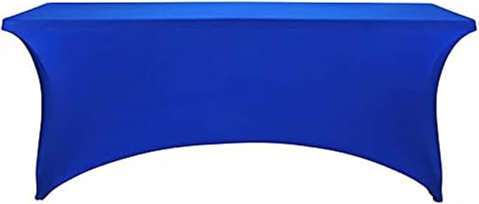 FORLIFE 6Pack Spandex Table Covers 6ft，Fitted Tablecloth for 6ft Rectangular Tables, Stretch Patio Table Covers, Universal Spandex Table Cover for Wedding, Banquet, Party - Royal Blue