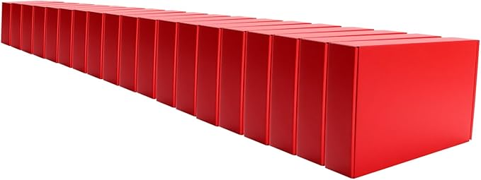 Red Shipping Packaging MEIANJU L10.5xW6.3xH2 inch Hard Corrugated Cardboard Shipping Boxs Gift Wrap Box for Bridesmaid,Anniversary