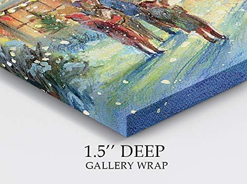 Evening Carol' By Jim Mitchell Gallery Wrapped Canvas Christmas Wall Art