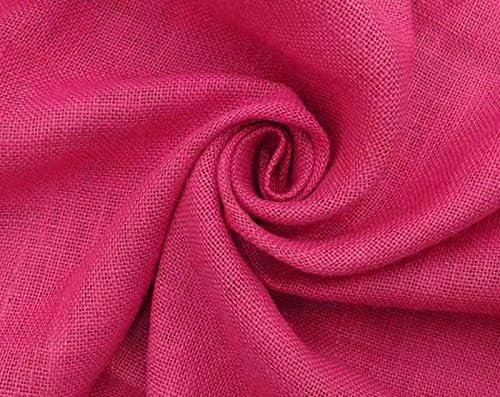VDS Natural Burlap Chair Sashes Rustic Hessian Jute Bow Ribbon Ties for Wedding Party Birthday Anniversary Banquet Reception (6 X 108 Inch) (Pack of 200) (Magenta)