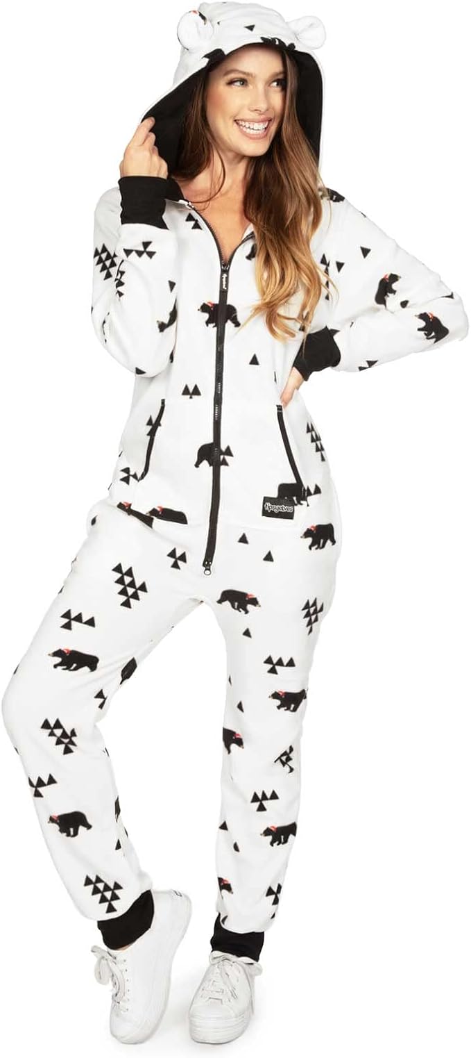 Tipsy Elves Christmas Onesies for Adults - Comfy Unisex Matching Holiday Jumpsuits with Convenient Pockets