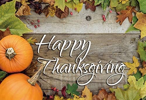 10x7ft Happy Thanksgiving Photography Backdrop Thanksgiving Day Party Background Pumpkin on The Wooden Floor Leaf Thankgiving Party Banner Wallpaper Thanksgiving Photo Studio Props