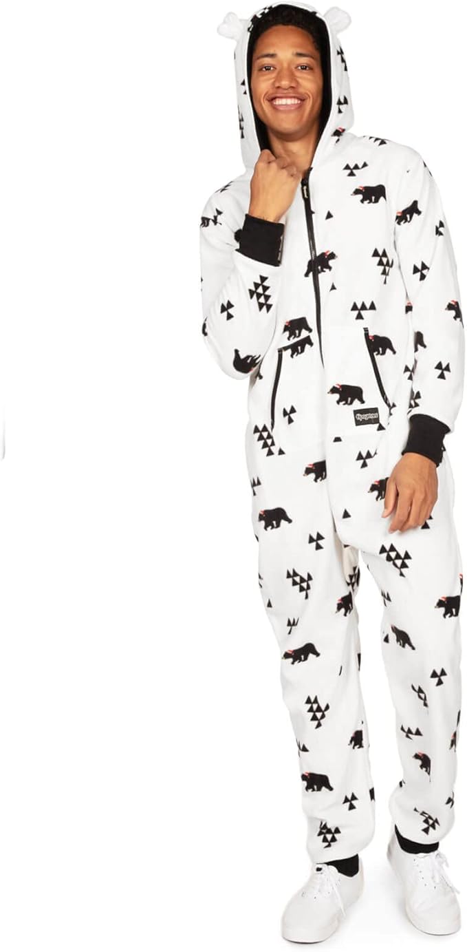 Tipsy Elves Christmas Onesies for Adults - Comfy Unisex Matching Holiday Jumpsuits with Convenient Pockets