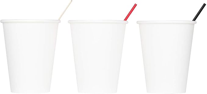 Karat 8oz Paper Hot Coffee Cups [1000 ct] Disposable, Leak-Resistant Double Poly-Lined Cups for Hot Beverages - Ideal for Cafes & Restaurants, 80mm | White