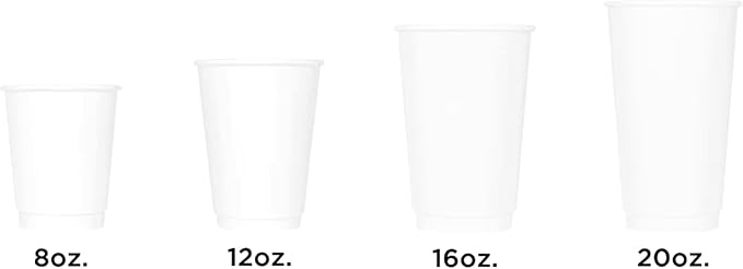 Karat C-KIC516W 16 oz Insulated Paper Hot Cup, White, White (Pack of 500)
