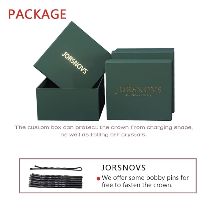 Jorsnovs Sparkly Small Zircon Wedding Crowns and Tiaras for Women Handmade Cubic Zirconia Princess Headpieces Sweet 16 Birthday Headdress