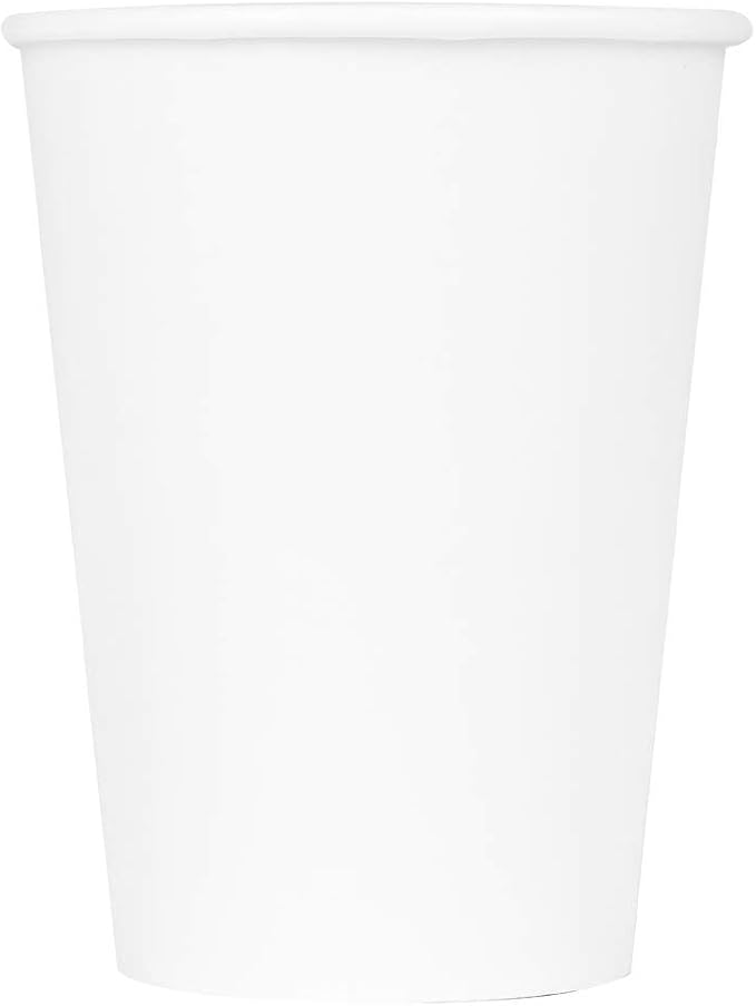 Karat 12oz Premium White Paper Hot Coffee Cups Diameter 3.54", Disposable, Leak-Resistant Double Poly-Lined, Ideal for Restaurants - Pack of 1000