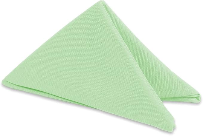 Polyester Cloth Napkins - Washable Soft Table Linens - Durable & Elegant for Dining, Restaurants, Weddings, Events, Rentals, Banquets, & Parties - Premium Quality Set of 200, Mint Green, 17"x17"