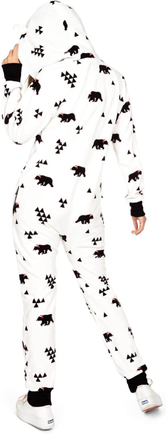 Tipsy Elves Christmas Onesies for Adults - Comfy Unisex Matching Holiday Jumpsuits with Convenient Pockets