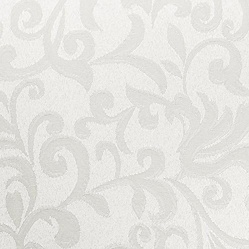 Ultimate Textile Somerset Damask Ivory Cloth Napkins - 17" x 17" (Set of 60) Wrinkle & Stain Resistant Polyester, Machine Washable for Weddings & Events