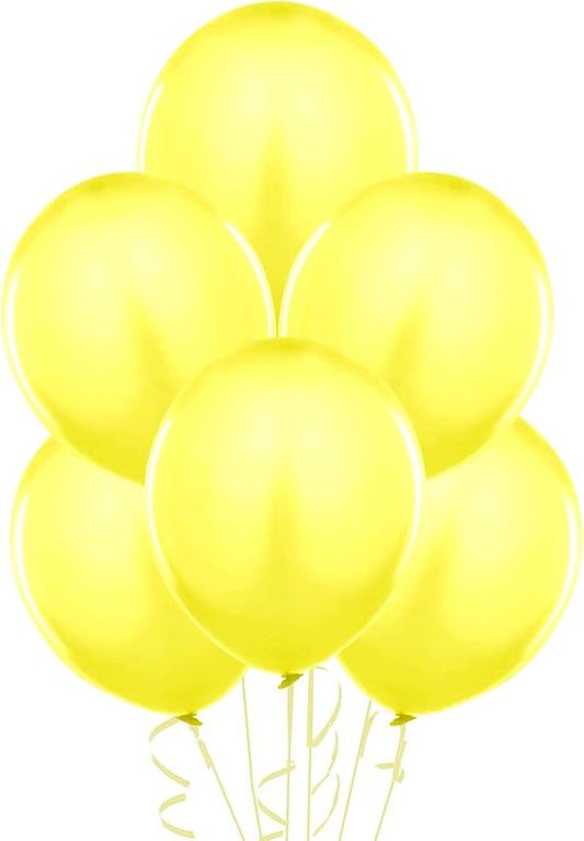 PMU Balloons 17 Inch PartyTex Crystal Lemon Quartz Premium Helium Quality Latex Balloons for Photo Shoot, Wedding, Baby Shower, Birthday Party and Event Decoration Pkg/72