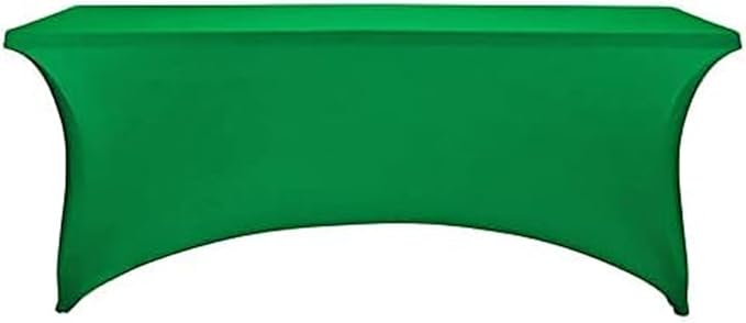 FORLIFE 6Pack Spandex Table Covers 6ft，Fitted Tablecloth for 6ft Rectangular Tables, Stretch Patio Table Covers, Universal Spandex Table Cover for Wedding, Banquet, Party - Emerald
