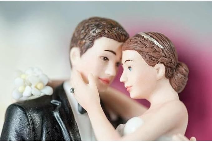 Wedding Collectibles Wedding Cake Toppers Bride and Groom | Groom Holding Bride | Unique Romantic Keepsake Cake Topper Figurine | Fine Porcelain | 6 Inches