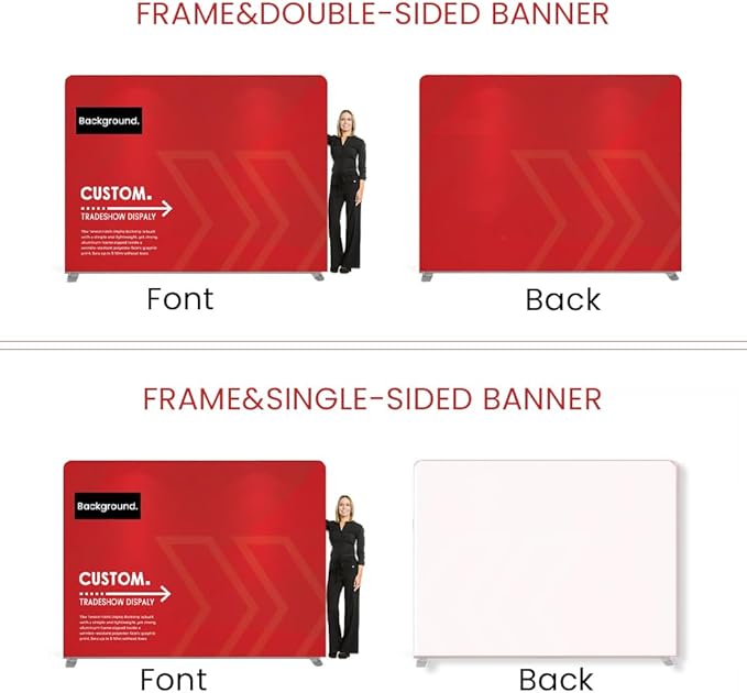 Customize Trade Show Backdrop with Tension Fabric Display Backdrop,Perfect for Trade Show Booth,Exhibition,Conference,Weddings,Parties,Stores 7.5x16.5FT(Frame&Banner Single-Sided Printing)