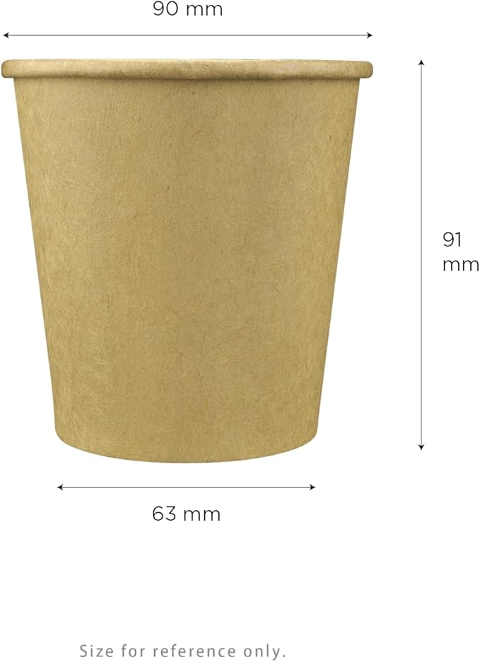 Karat 10oz Kraft Paper Coffee Cups [1,000 ct] Disposable, Leak-Resistant Double Poly-Lined Hot Cups | Ideal for Cafes & Offices, 90mm