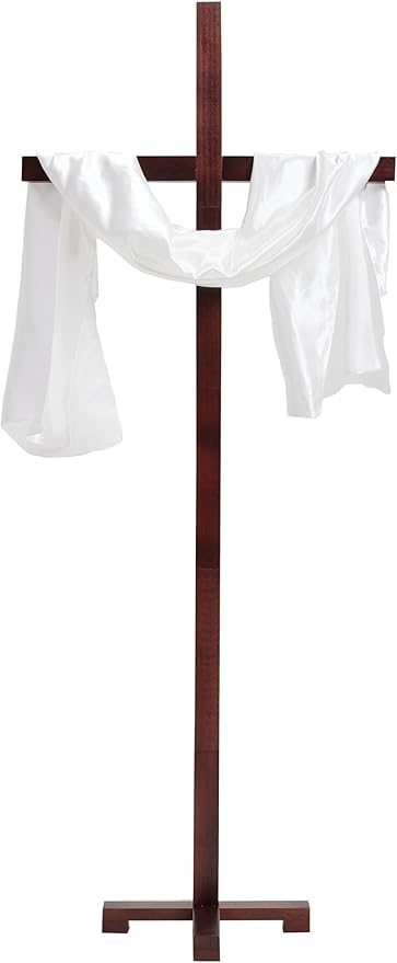 Rozozo Assembly Maximum 71Inch(180cm) Adjustable Large Wooden Handmade Cross,Oversized Stand Tall Yard Cros,Wall Cros Decoration,Catholic Easter Wedding Christmas Outdoor Cross-1