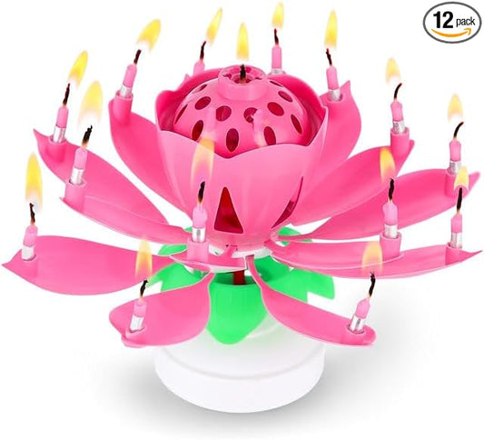 PMU 12 Pack Birthday Candles, Cake Candles, Safe for use Does not Contain Sparklers, Fireworks - Pink