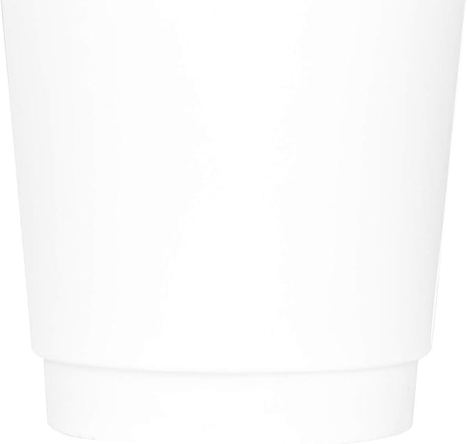 Karat 8 oz Double-Wall Insulated Coffee Cup [500 Count] White Disposable Paper Hot Cup - Rolled Rim for Hot Beverages, 80mm (C-KIC508W)