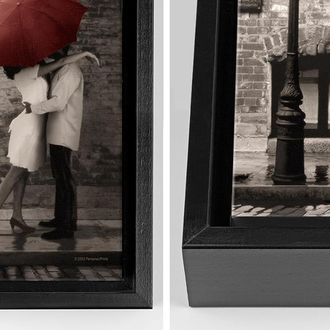 Personal-Prints STREET SCENE | Personalized Romantic Canvas Art Gift with Your Names | Custom for Valentine’s Day or Wedding Anniversary (20"x24" Float Framed Canvas)