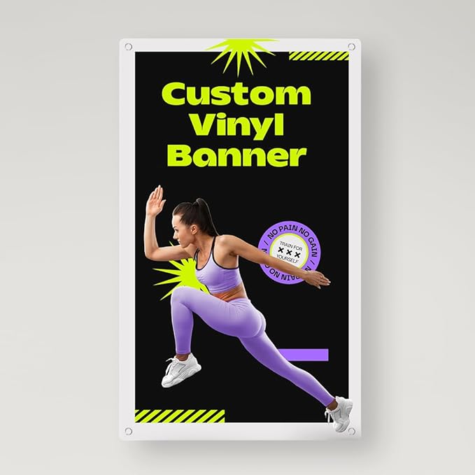 Customizable Vinyl Banner – Personalized Outdoor/Indoor Event Signage for Birthdays, Weddings, Graduations, Business Promotions – Lightweight, Durable, Weather-Resistant, Full-Color Printing (3'x5' / Vertical)