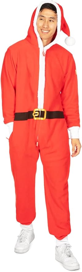 Tipsy Elves Christmas Onesies for Adults - Comfy Unisex Matching Holiday Jumpsuits with Convenient Pockets