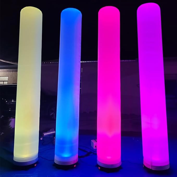 8.2FT Inflatable Lamp Post with Remote Control Bar Party Decorative lamp Changeable to Many Colors Suitable for Wedding Sites, Event Exhibitions, Store Decorations, Birthday Party Etc (1 Piece)