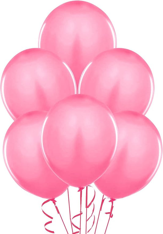 PMU Balloons 17 Inch PartyTex Pink Premium Helium Quality Latex Balloons for Photo Shoot, Wedding, Baby Shower, Birthday Party and Event Decoration Pkg/100