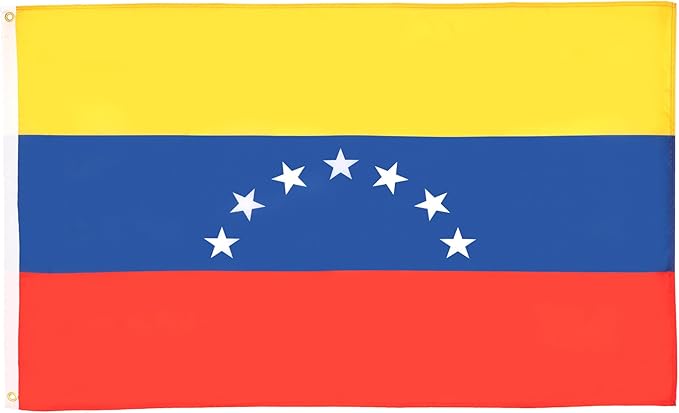 AZ FLAG Set of 10 Venezuela Ancient Flags – 90 x 60 cm – Venezuelan Flag 100% Polyester with Integrated Metal Eyelets