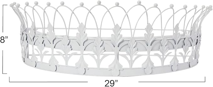 Creative Co-Op Decorative Metal Curtain or Canopy Crown