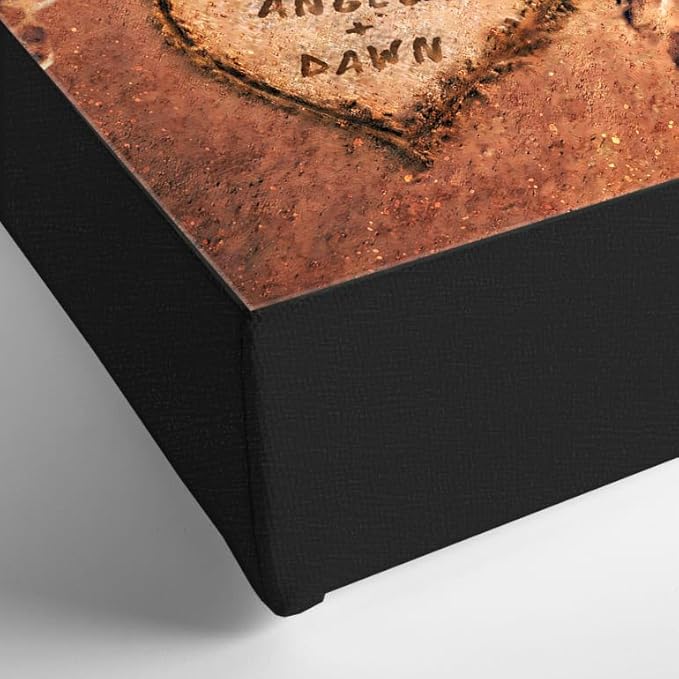Personal-Prints TOES IN THE SAND | Personalized Romantic Canvas Art Gift with Your Names | Custom for Valentine’s Day or Wedding Anniversary (16"x20" Stretched Canvas)