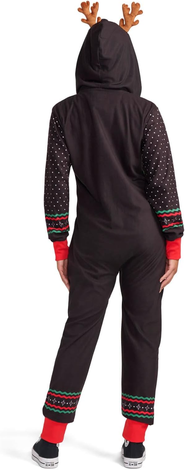 Tipsy Elves Christmas Onesies for Adults - Comfy Unisex Matching Holiday Jumpsuits with Convenient Pockets