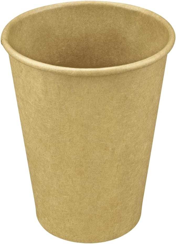Karat 10oz Kraft Paper Coffee Cups [1,000 ct] Disposable, Leak-Resistant Double Poly-Lined Hot Cups | Ideal for Cafes & Offices, 90mm