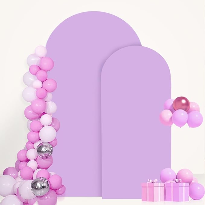 Arch Backdrop Cover Set of 2 Lavender 6FT 7.2FT Wedding Arch Cover for Arch Cover Set of 2 Balloon Arch Backdrop Cover for Parties