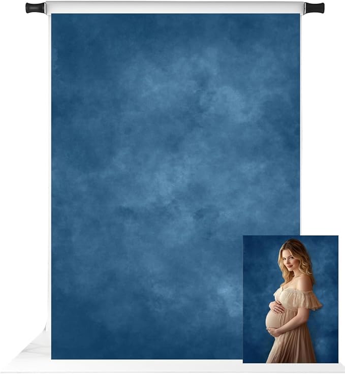 Kate 6.5x10ft Blue Abstract Photography Backdrop Blue Portrait Headshot Backdrops for Photoshoot Background Studio
