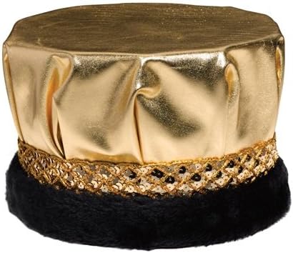 Anderson's Royal Metallic Crown, Sequin Braided Band, Faux Fur Trim, Keepsake for Prom Coronation, Homecoming, Special Events