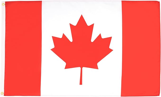 AZ FLAG Set of 5 Canada Flags – 150 x 90 cm – Canadian Flag 100% Polyester with Integrated Metal Eyelets
